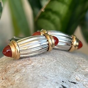 14k gold and sterling cufflinks